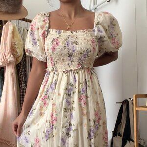 GAP X Loveshackfency Puff Sleeve Tiered Maxi Dress